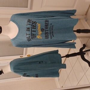 4/$80 New Blue Graphic Long Sleeve Tee - Size 4XL